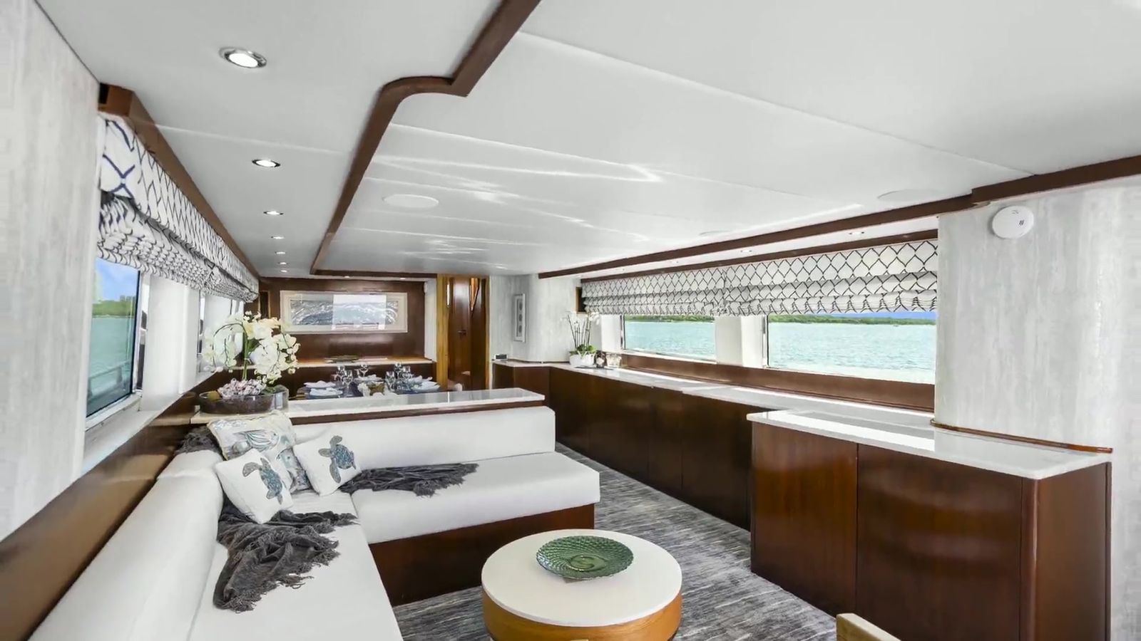 Main salon with lounge seating