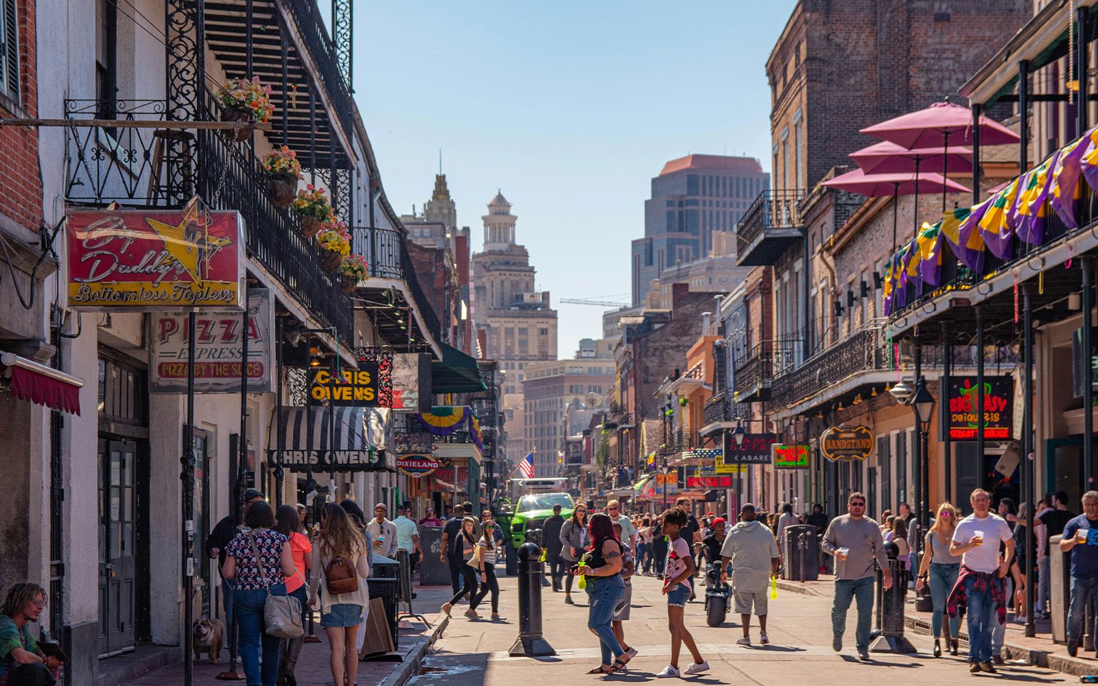 Bourbon Street in the French Quarter